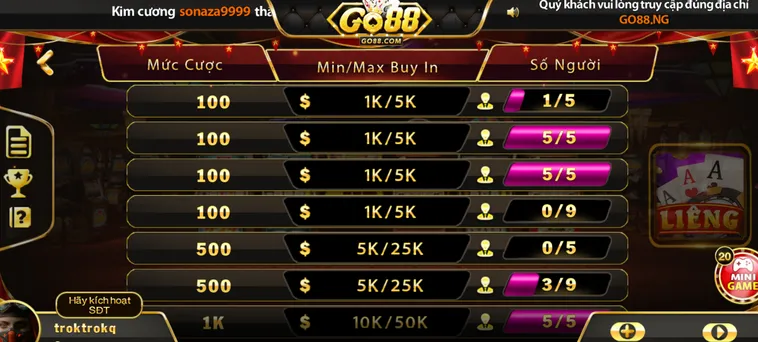 Liêng Tại Go88 Đấu Trường Đấu Trí Đỉnh Cao Với Tỷ Lệ Thưởng Lớn