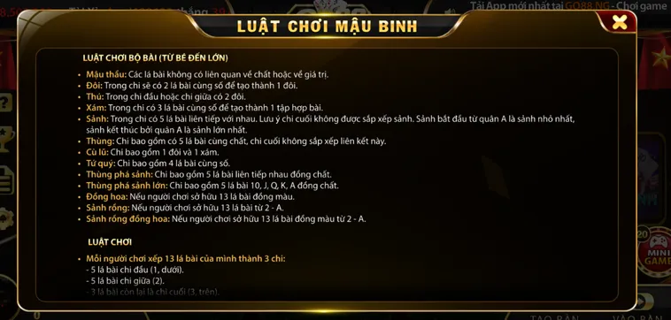 Mậu Binh Tại Go88 Đấu Trường Sắp Xếp Bài Đỉnh Cao Cho Cao Thủ
