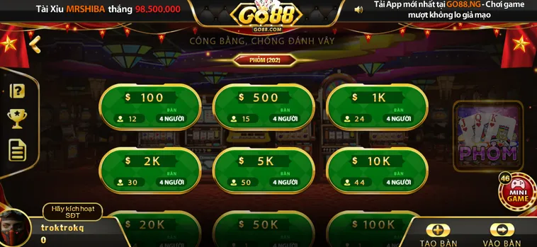 Phỏm Tại Go88 Sân Chơi Bài Tá Lả Đẳng Cấp Nhất Hiện Nay