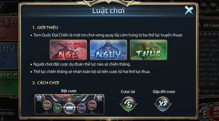 Minigame Tam Quốc Đại Chiến Tại Go88 Chinh Phục Kho Báu Huyền Thoại Tỷ Đồng