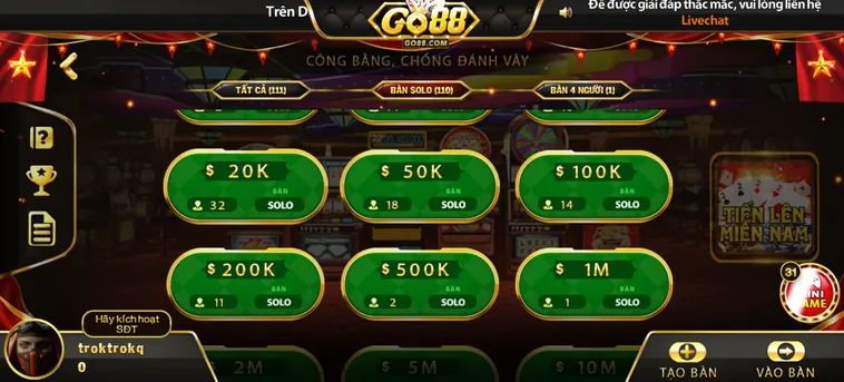 Chinh Phục Bàn Chơi Tiến Lên Miền Nam Tại Go88 Với Chiến Thuật Đỉnh Cao