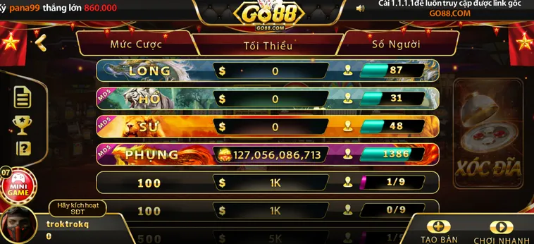 Chinh Phục Casino Xóc Đĩa Tại Go88 Với Trải Nghiệm Đẳng Cấp Thế Giới
